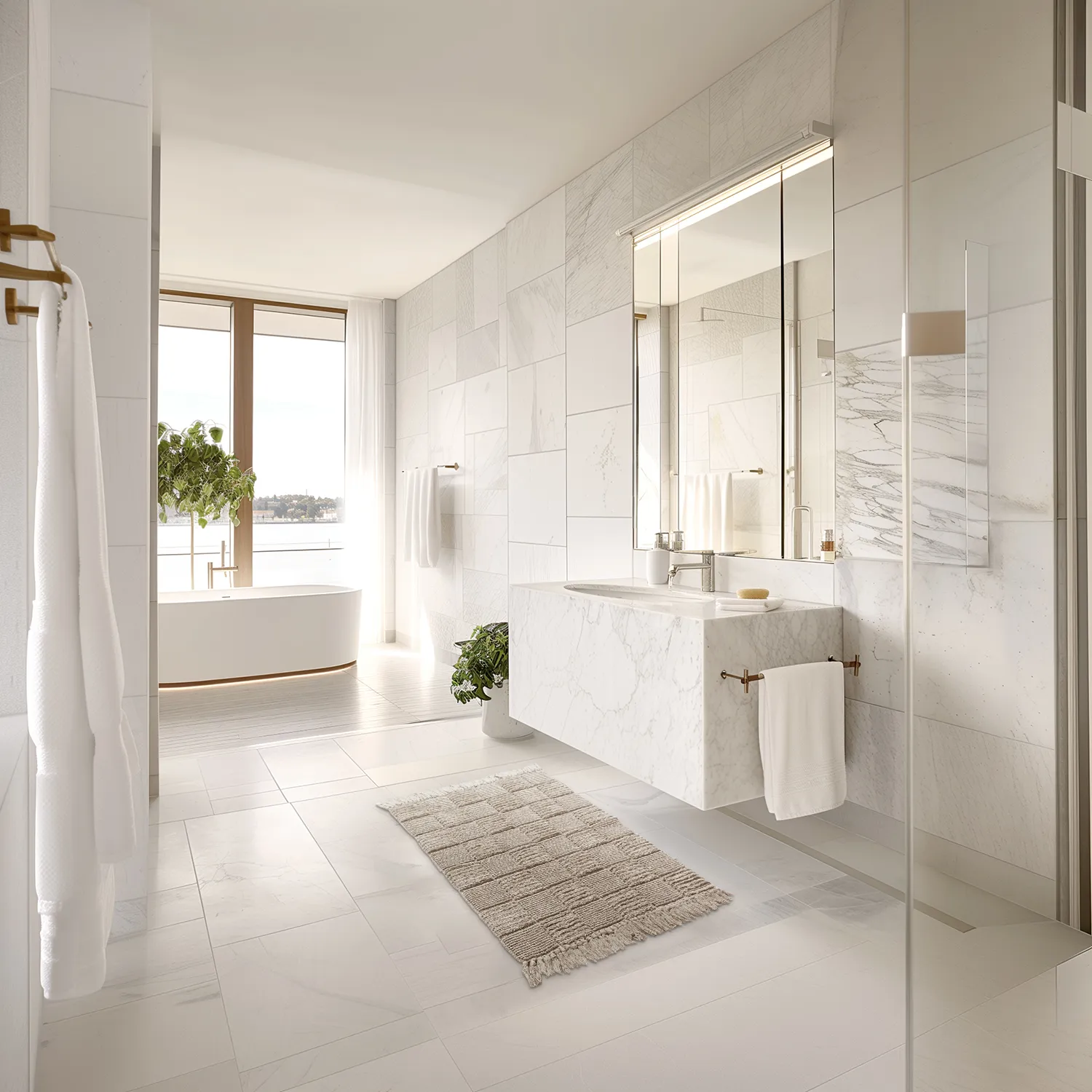 Tapis de salle de bain - Duna (beige)