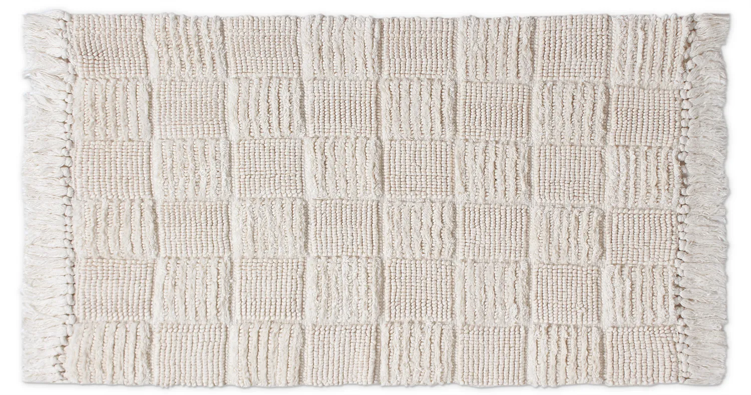 Tapis de salle de bain - Duna (blanc cassé)