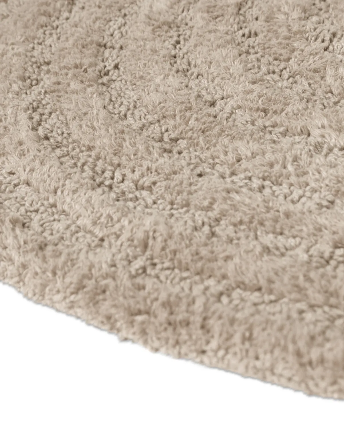 Tapis de salle de bain rond - Embla (beige)