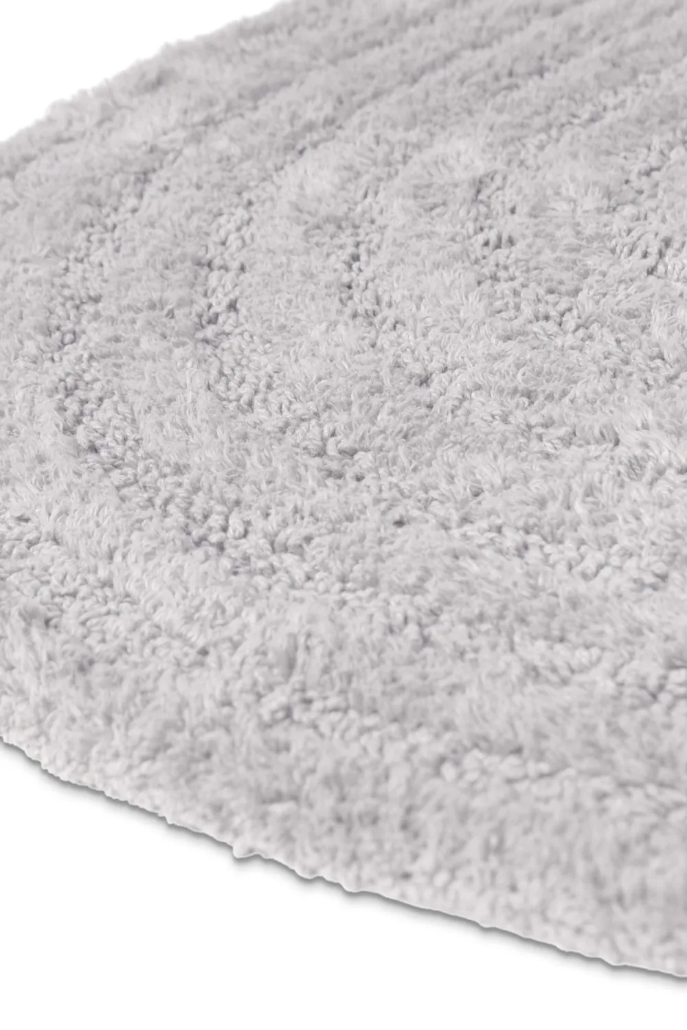 Tapis de salle de bain ovale - Embla (gris clair)