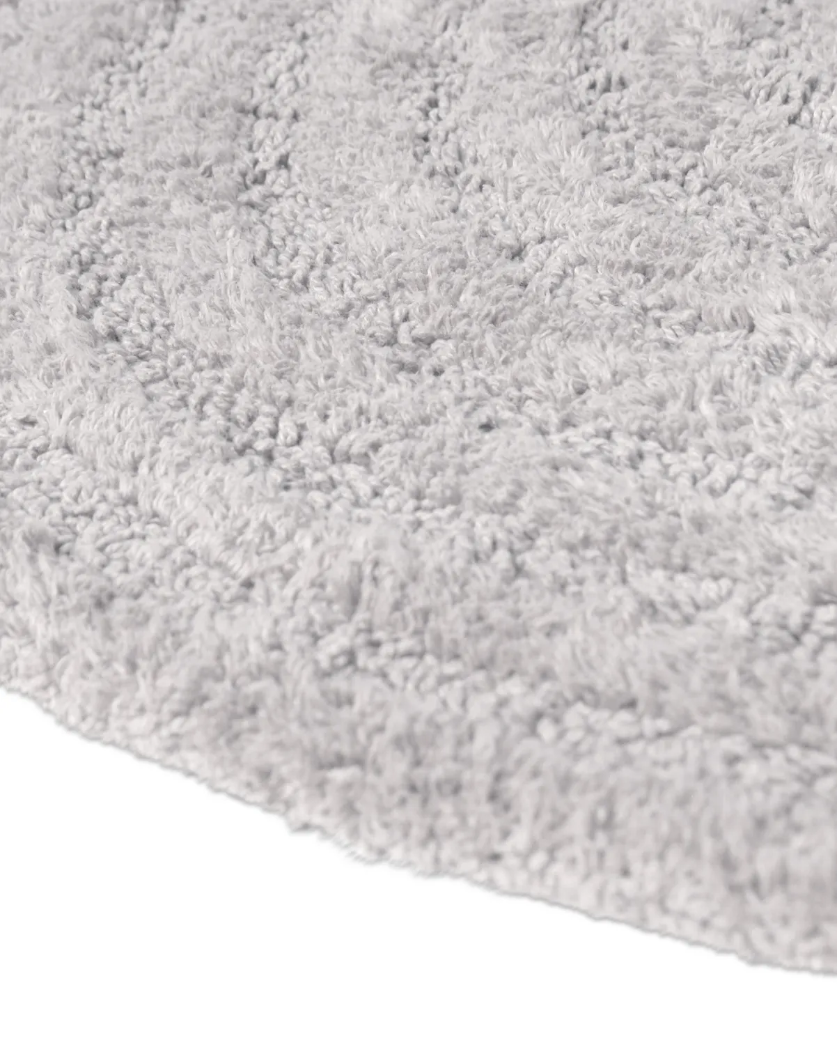 Tapis de salle de bain rond - Embla (gris clair)