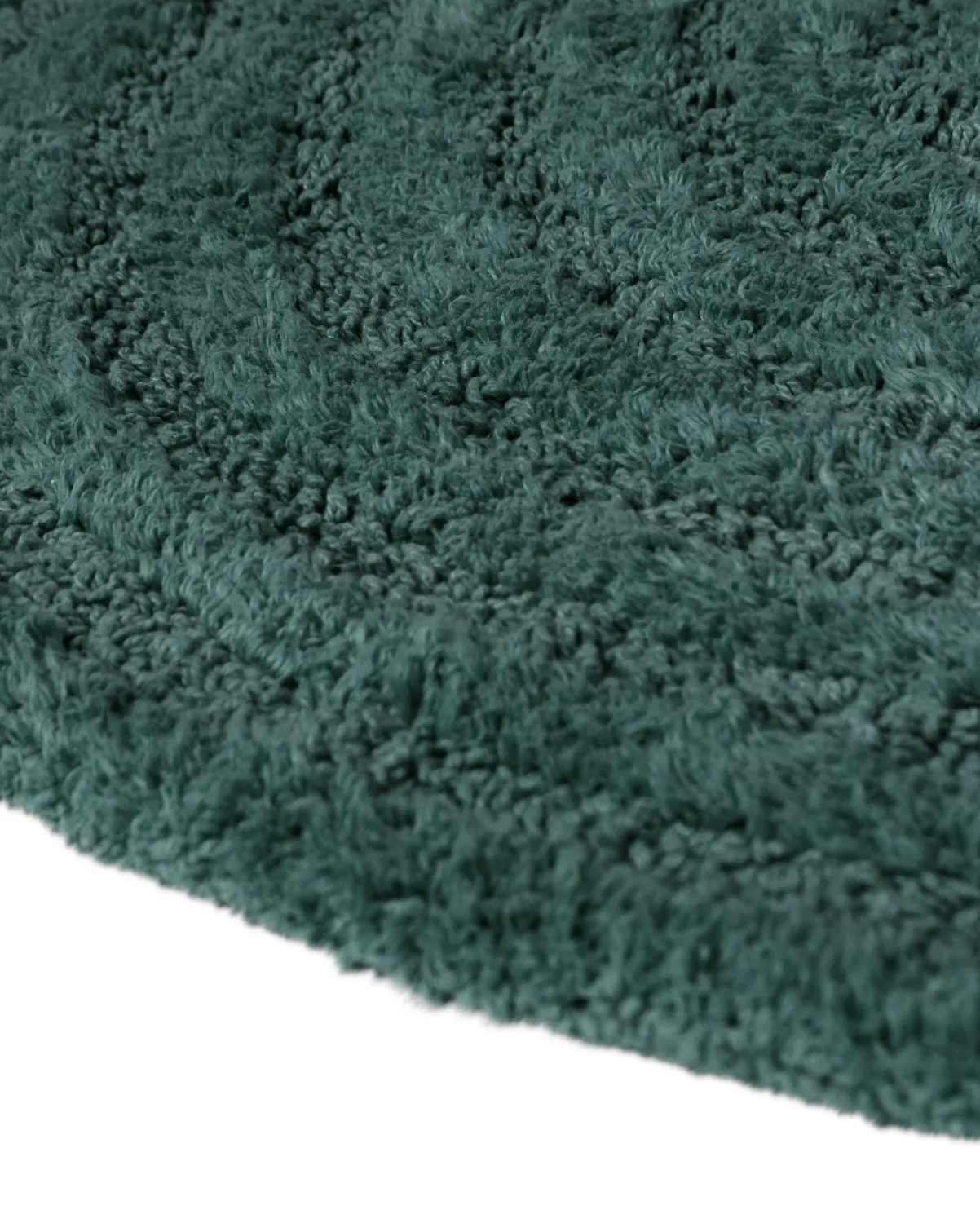 Tapis de salle de bain rond - Embla (vert foncé)