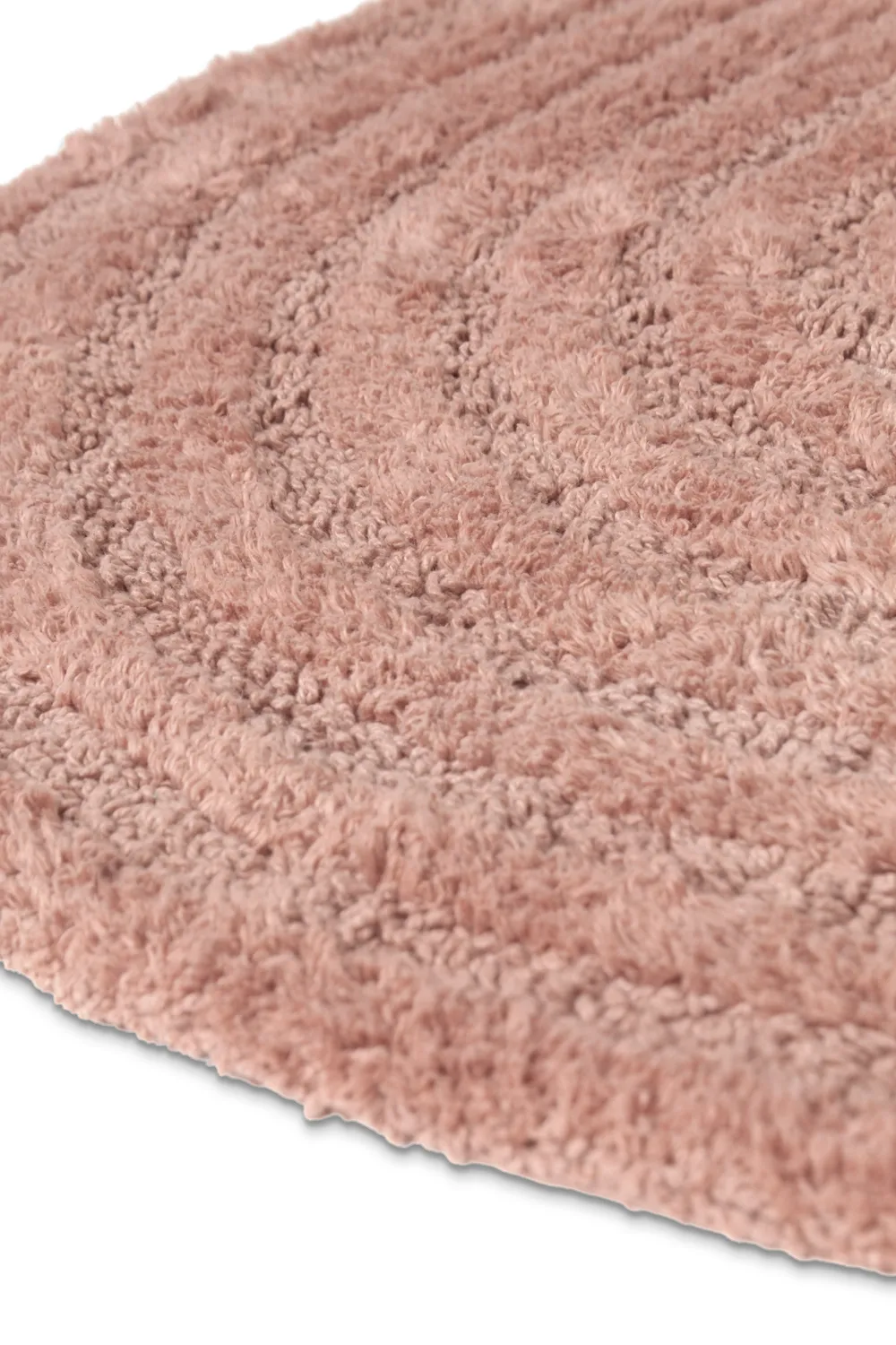 Tapis de salle de bain ovale - Embla (rose)