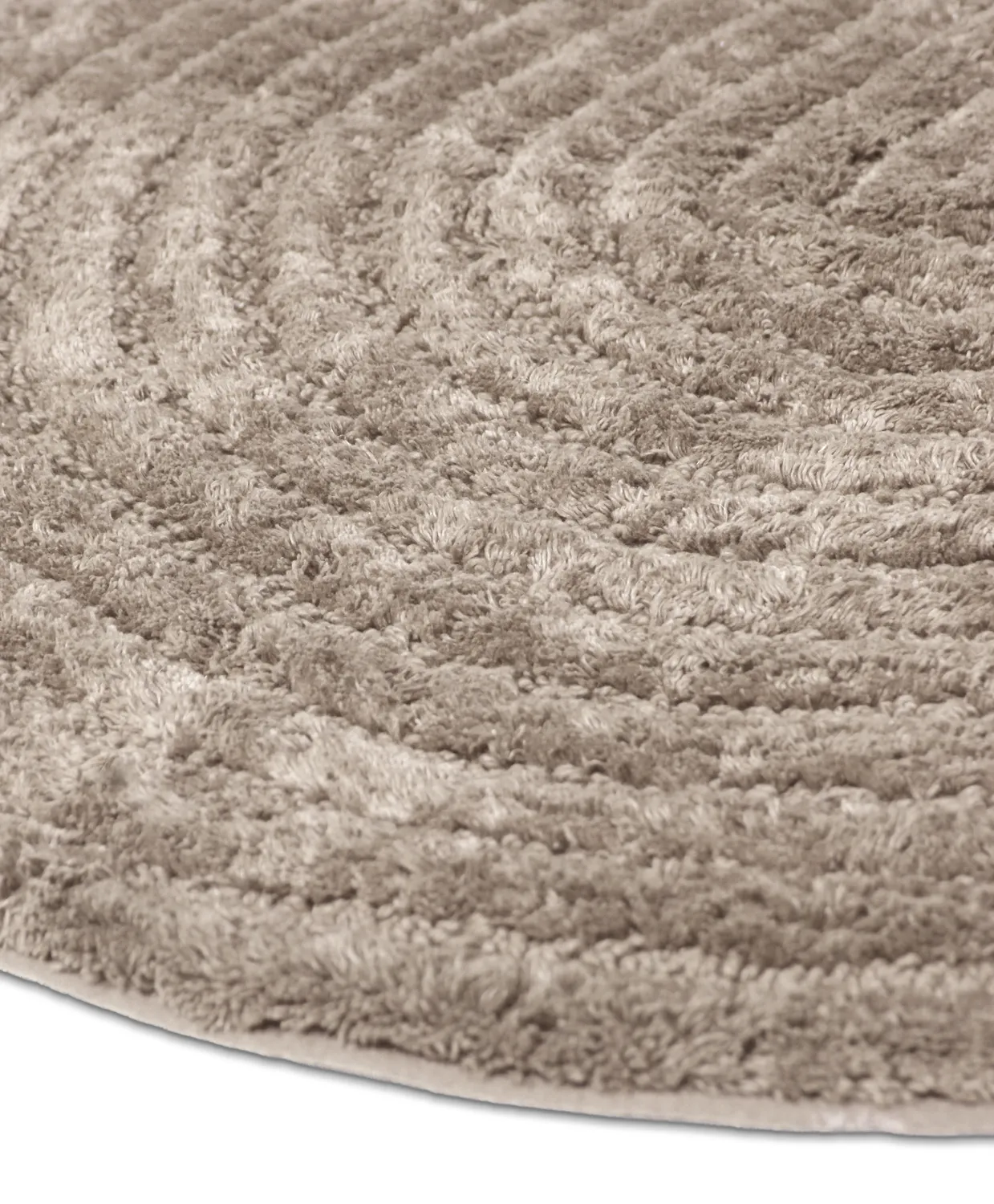 Tapis de salle de bain ovale - Evena (beige)