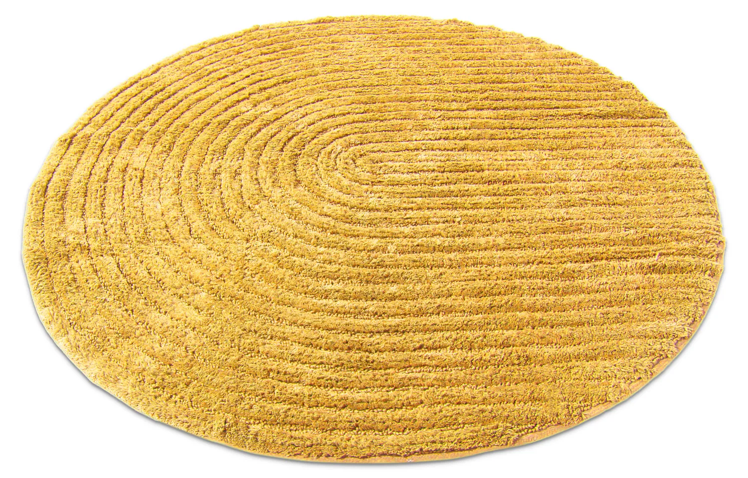 Tapis de salle de bain rond - Evena (jaune)