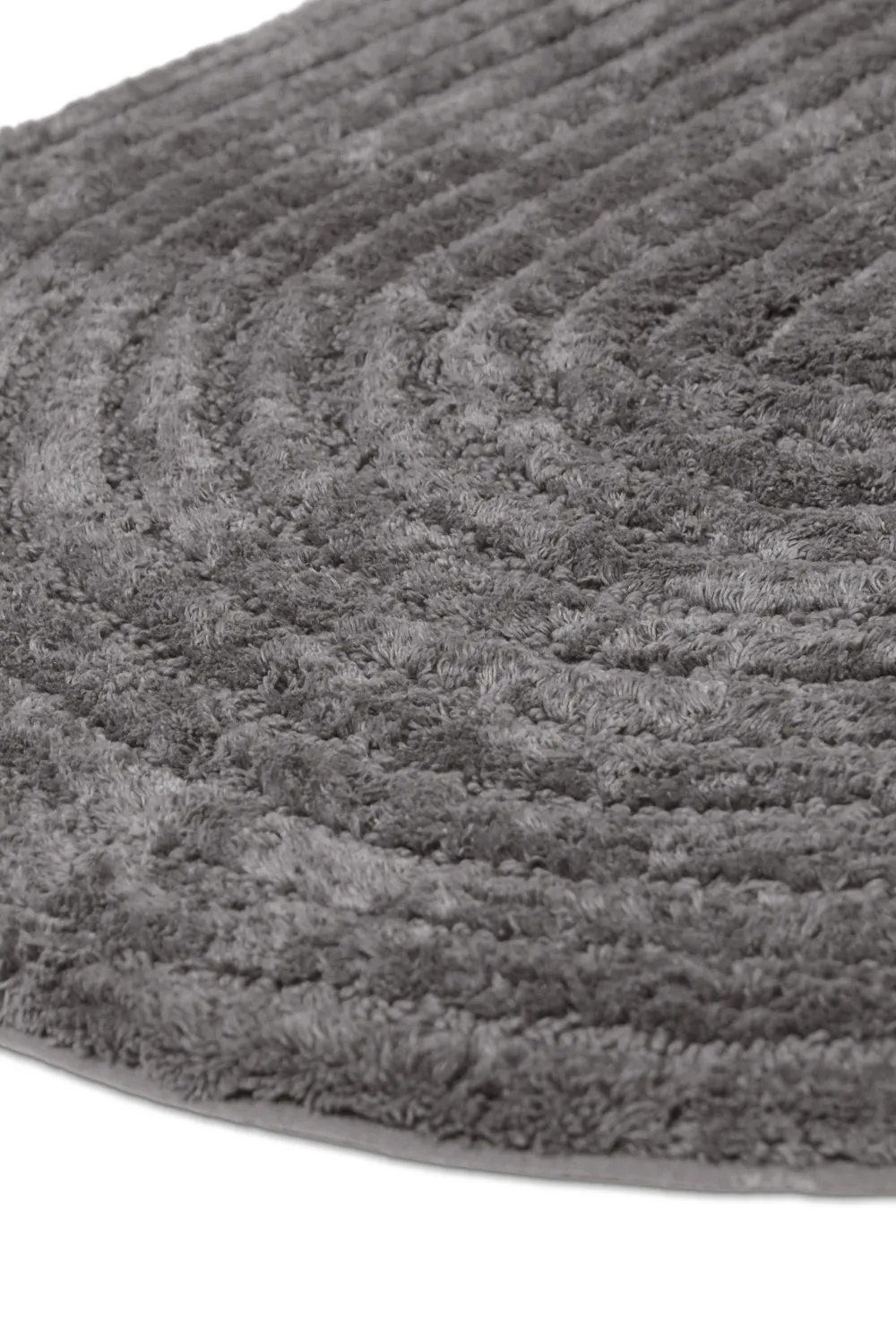 Tapis de salle de bain ovale - Evena (gris foncé)