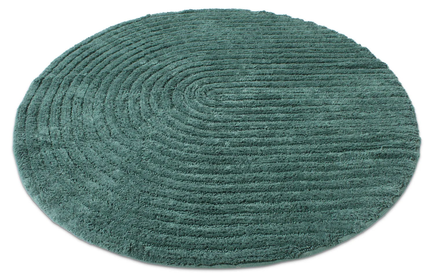 Tapis de salle de bain rond - Evena (vert foncé)
