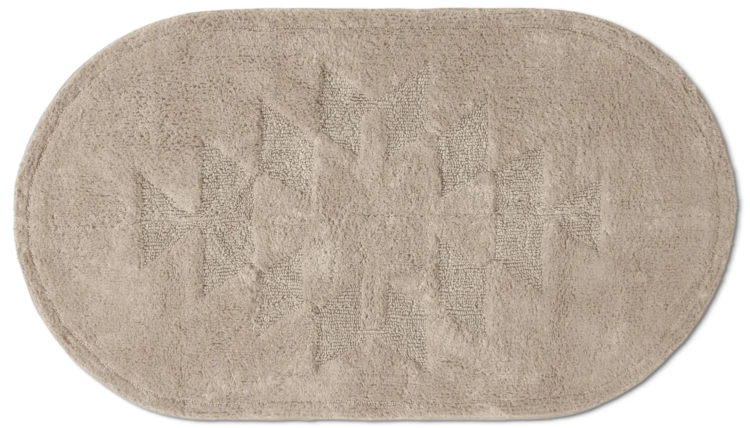 Tapis de salle de bain ovale - Gertie (beige)