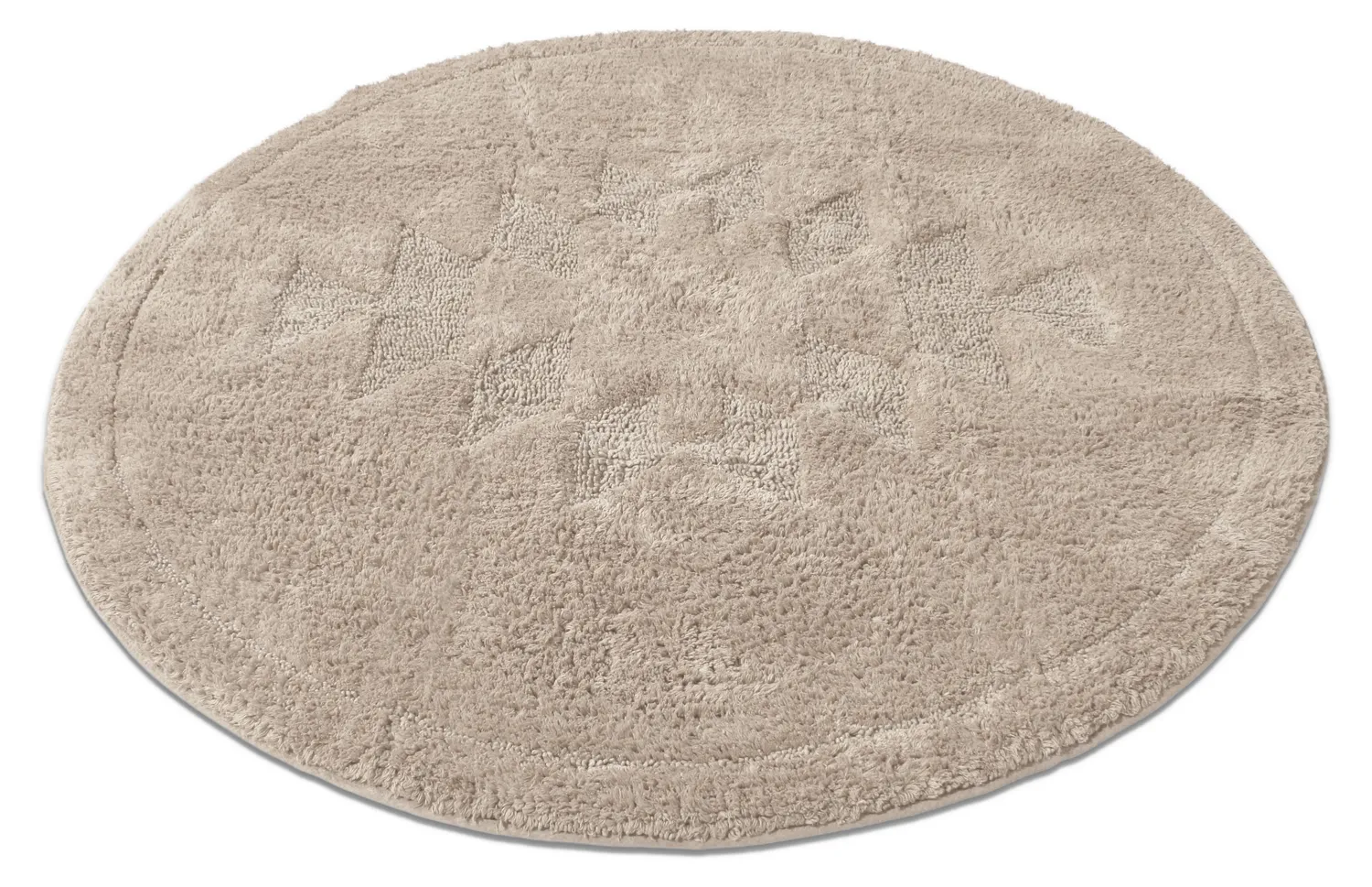 Tapis de salle de bain rond - Gertie (beige)