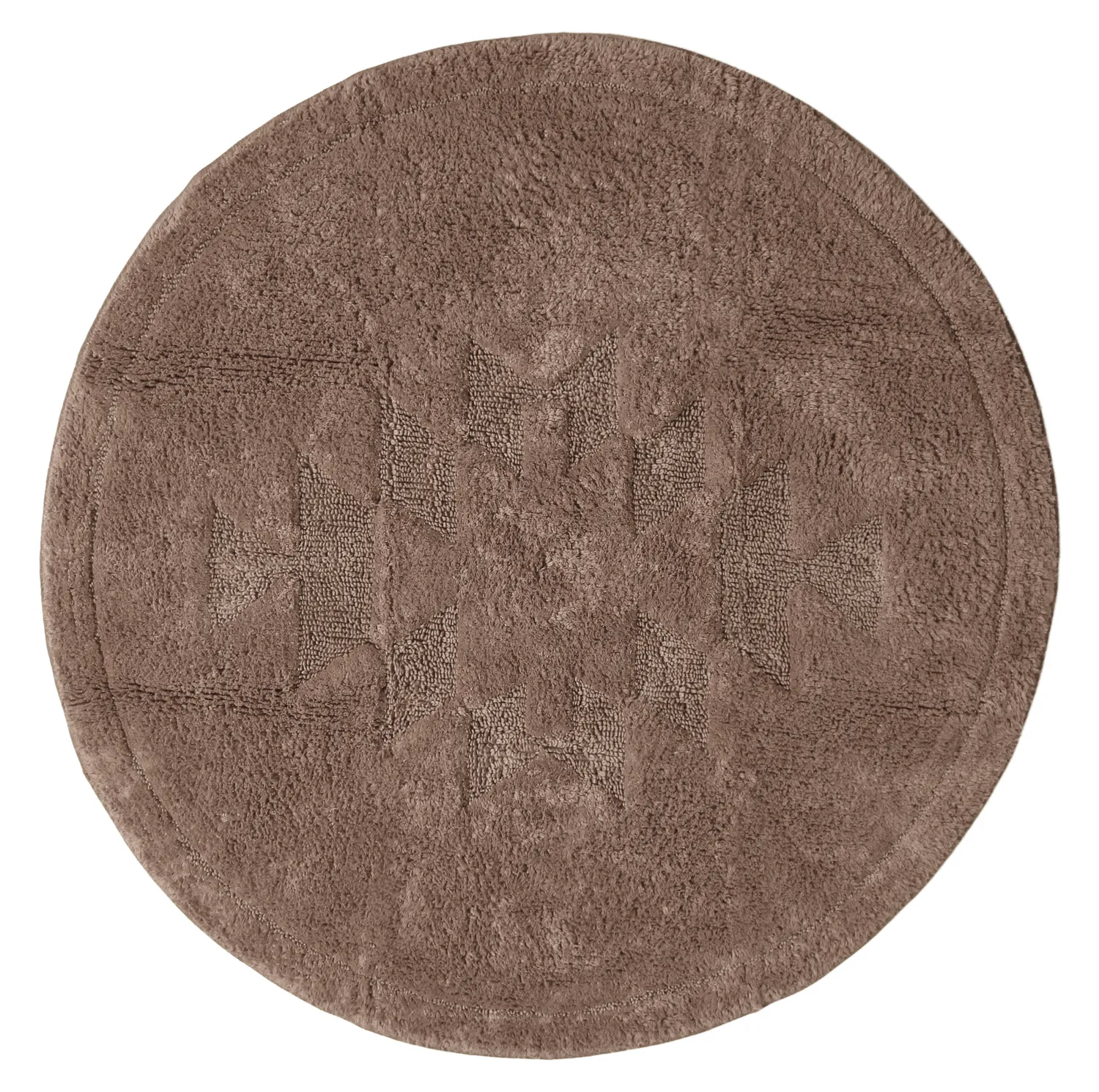 Tapis de salle de bain rond - Gertie (marron)