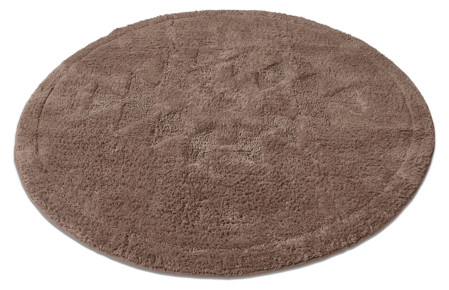 Tapis de salle de bain rond - Gertie (marron)
