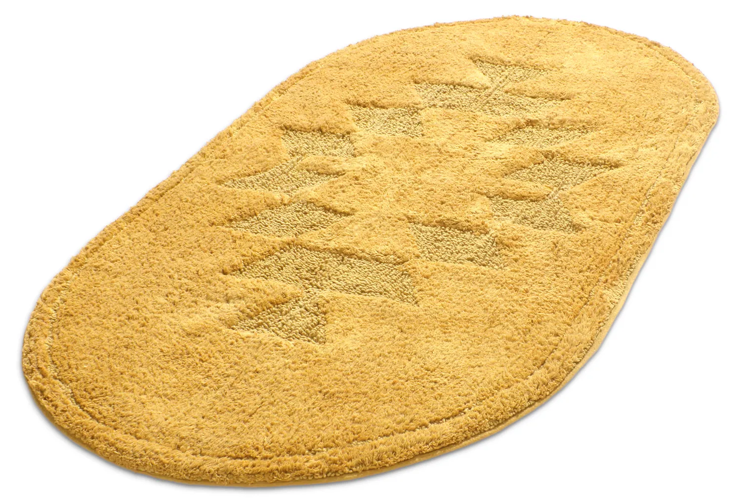 Tapis de salle de bain ovale - Gertie (jaune)