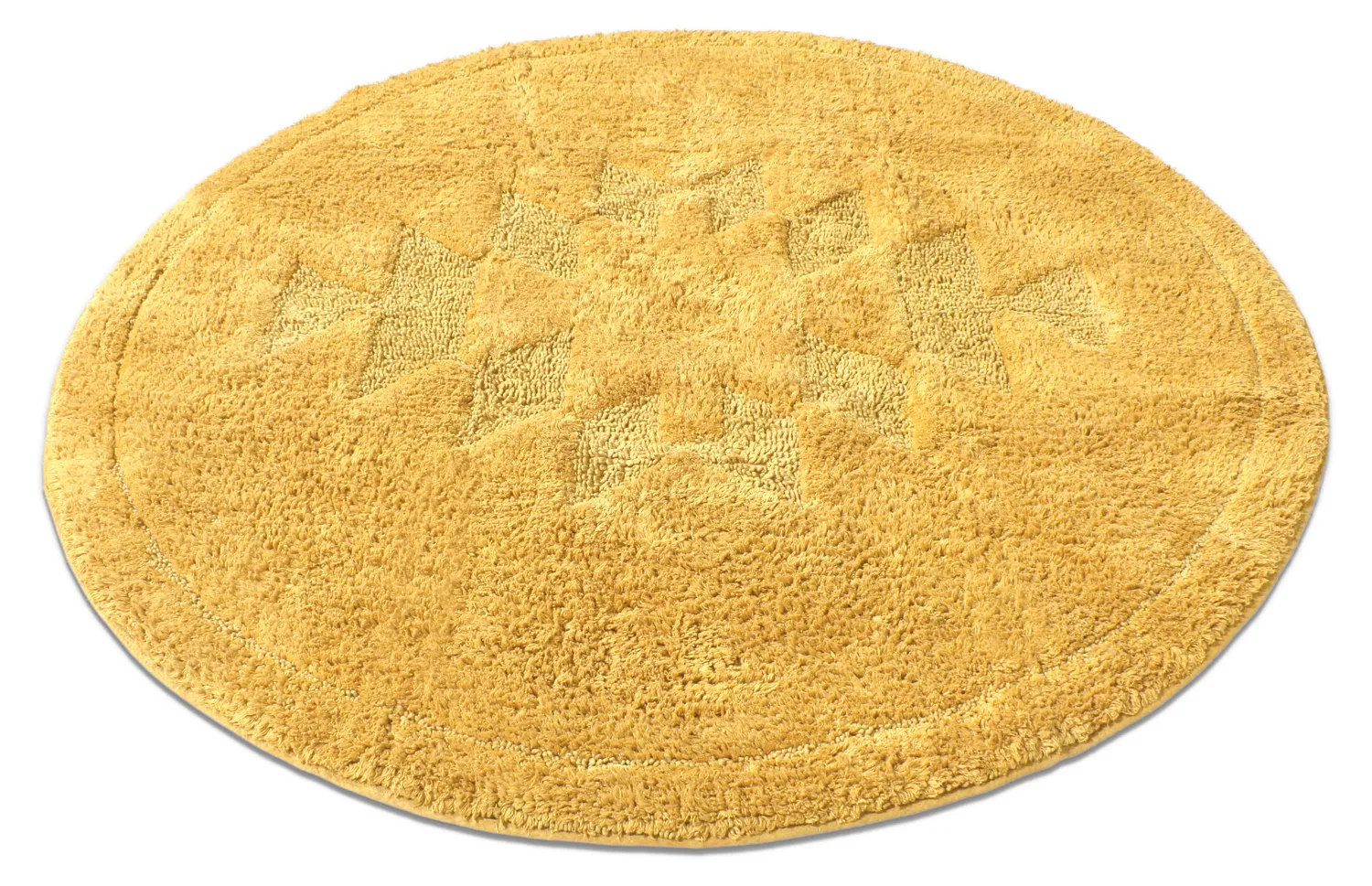 Tapis de salle de bain rond - Gertie (jaune)