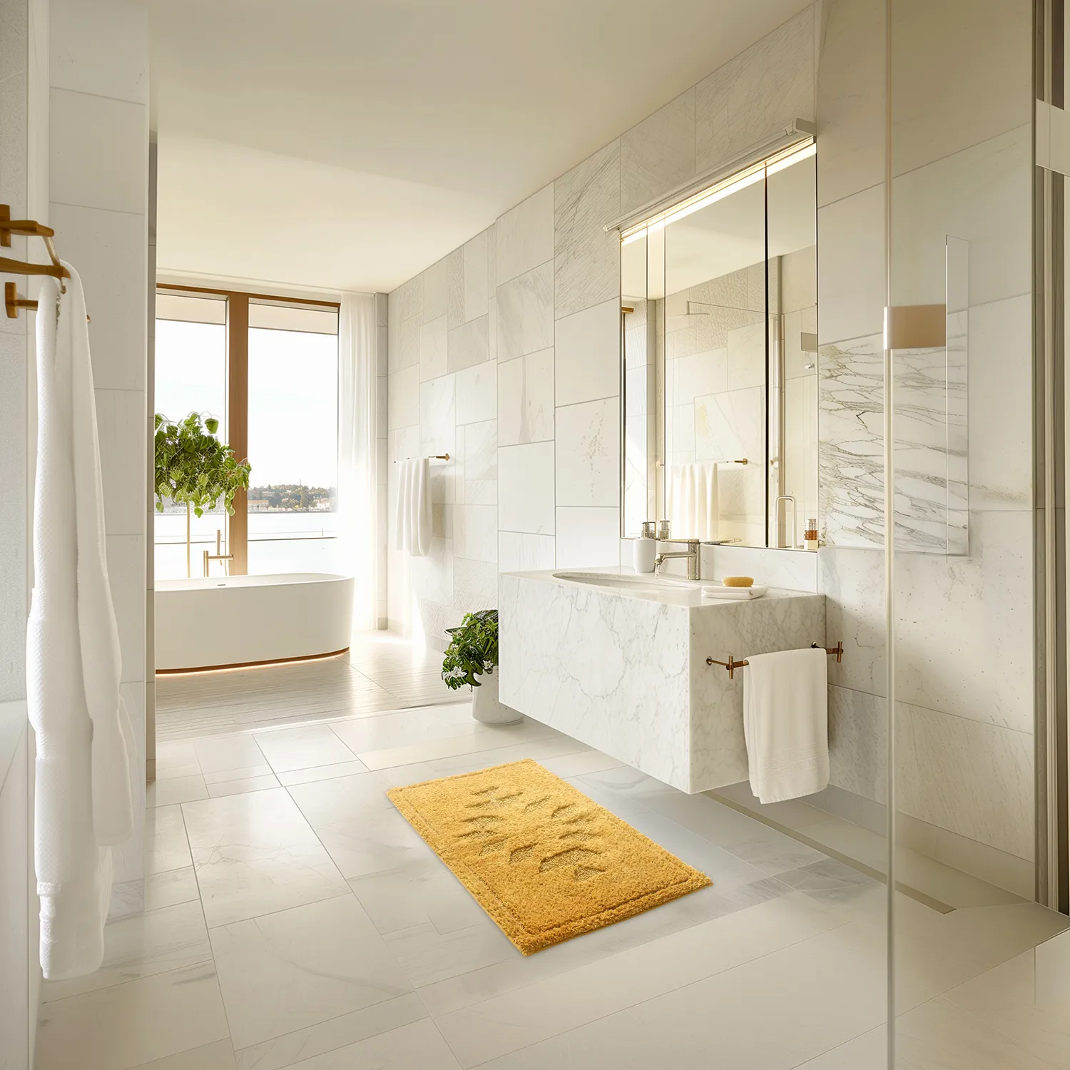 Tapis de bain - Gertie (jaune)