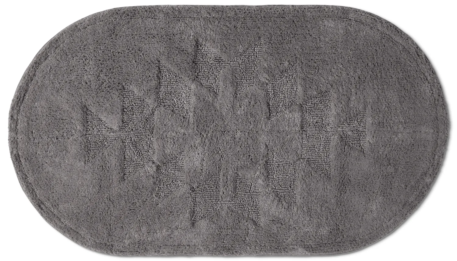 Tapis de salle de bain ovale - Gertie (gris foncé)