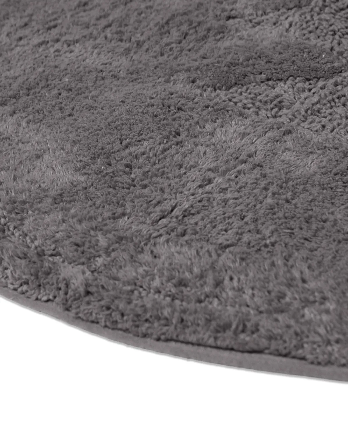 Tapis de salle de bain rond - Gertie (gris foncé)