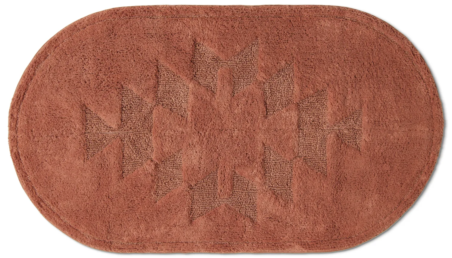 Tapis de salle de bain ovale - Gertie (terracotta)