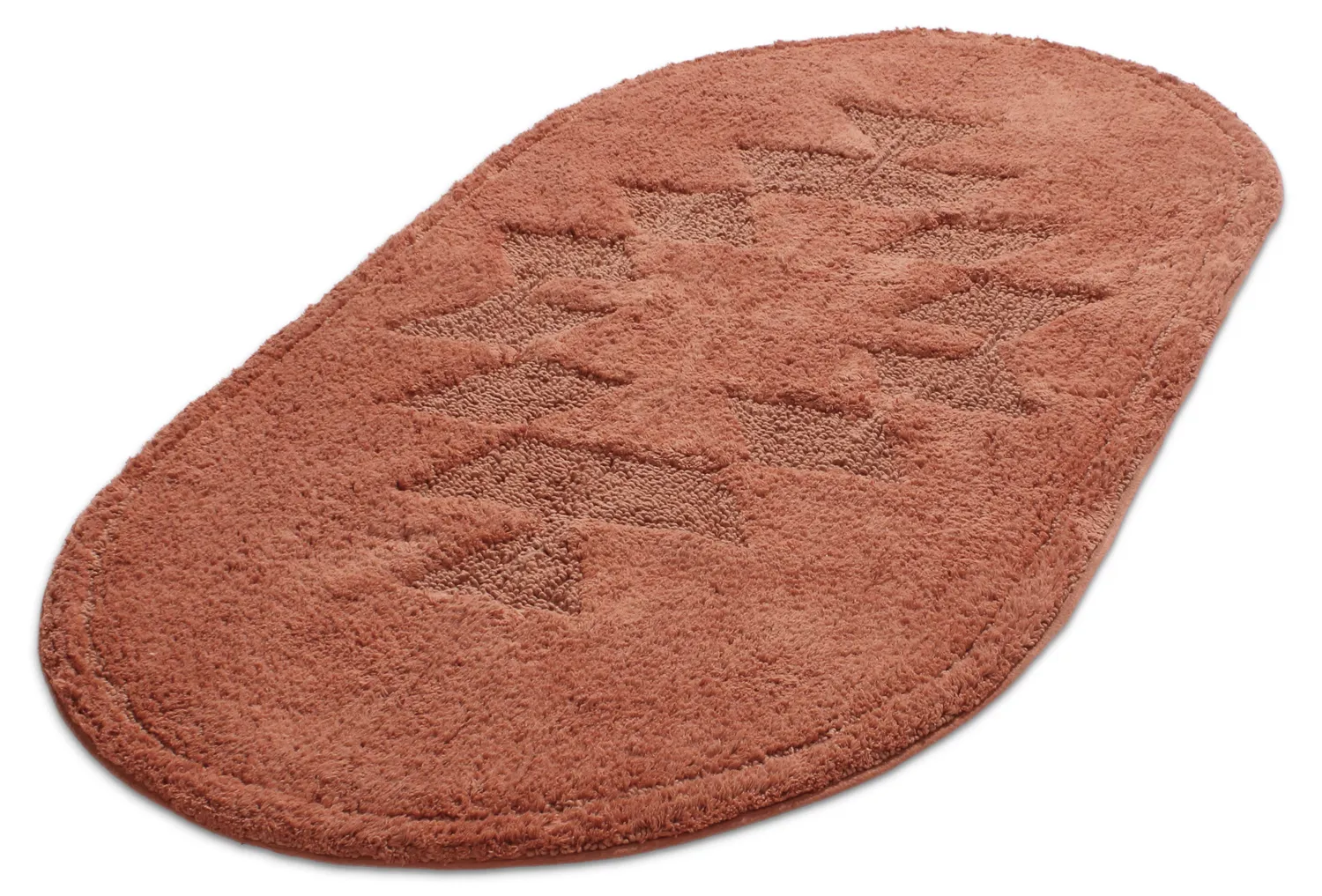 Tapis de salle de bain ovale - Gertie (terracotta)