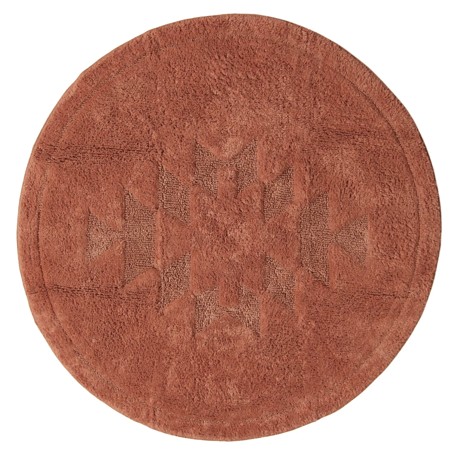 Tapis de salle de bain rond - Gertie (terracotta)