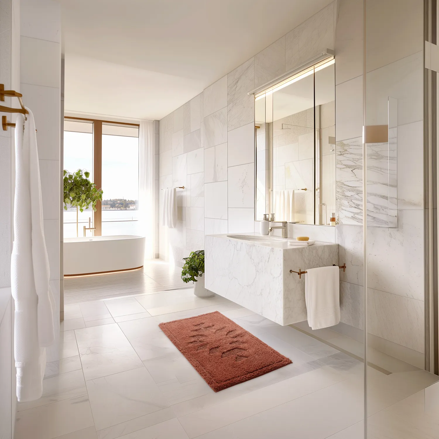 Tapis de bain - Gertie (terracotta)