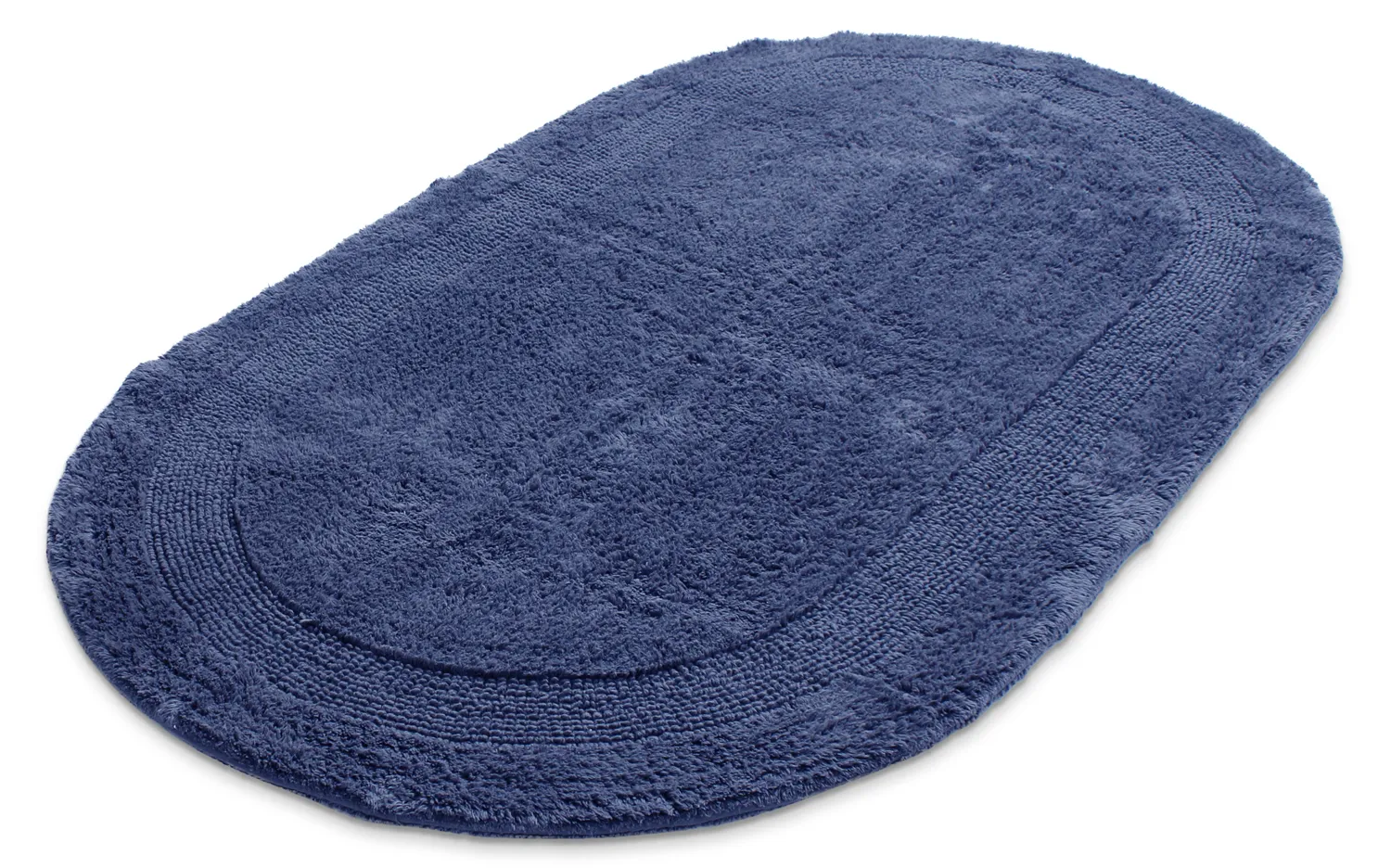 Tapis de salle de bain ovale - Nila (bleu)