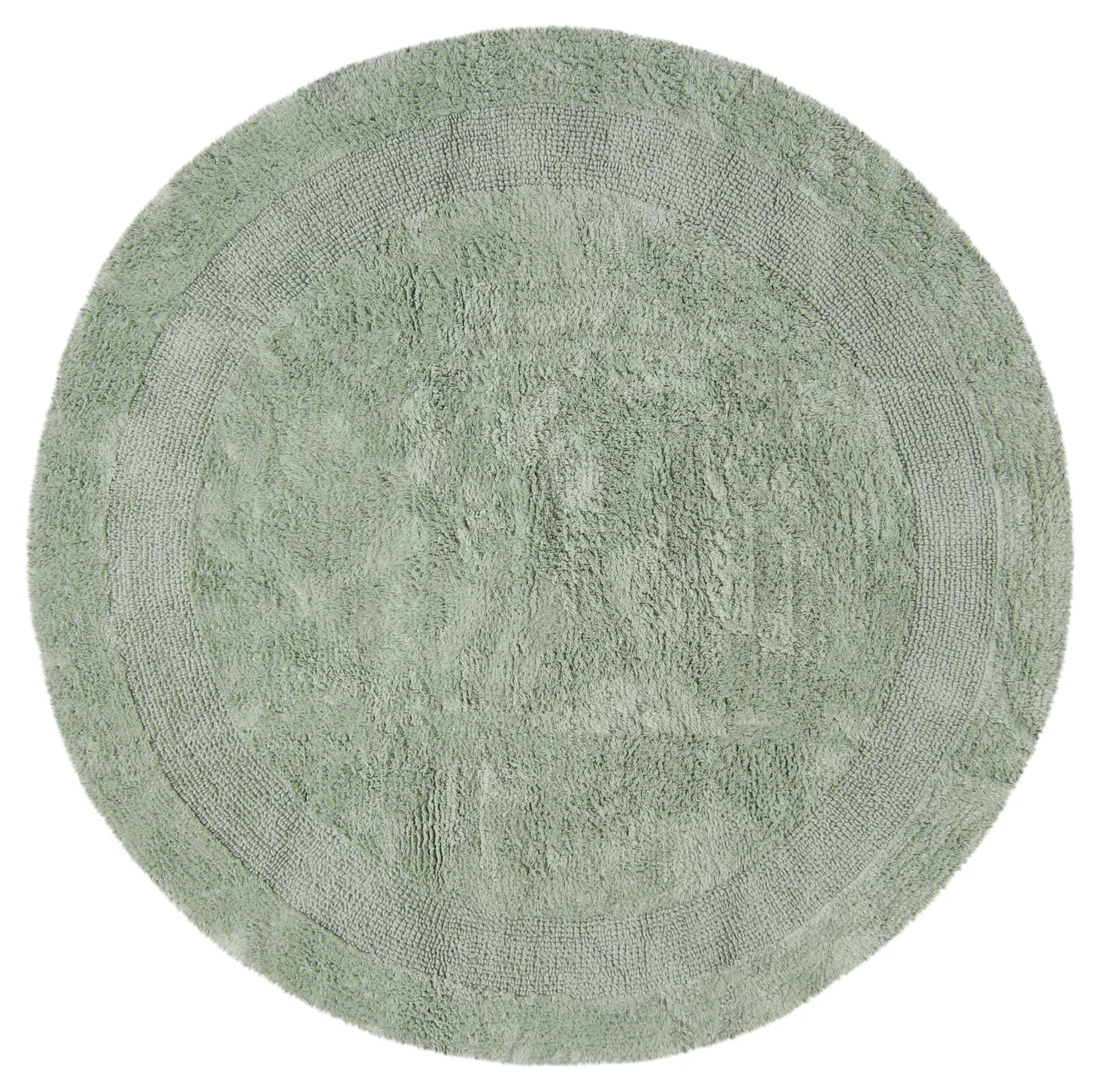 Tapis de salle de bain rond - Nila (vert clair)