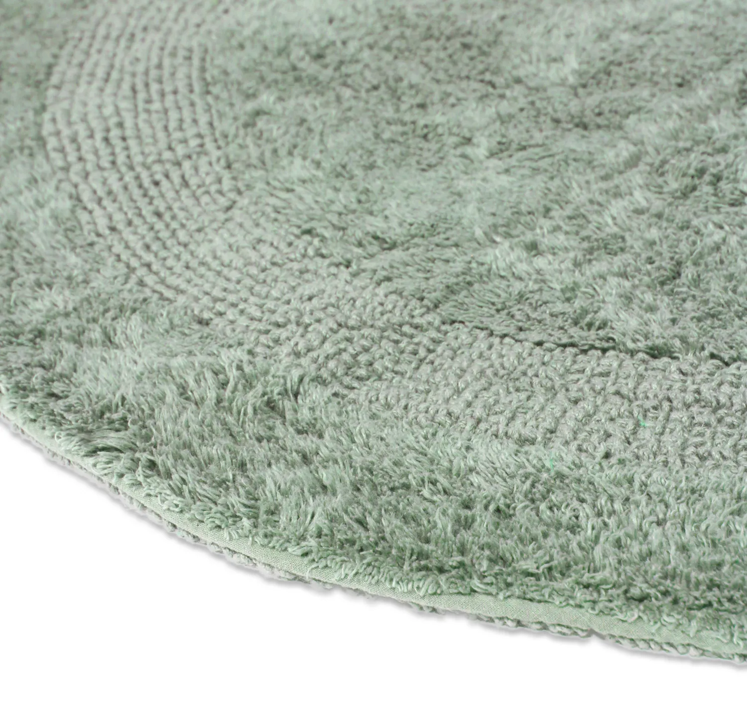 Tapis de salle de bain rond - Nila (vert clair)