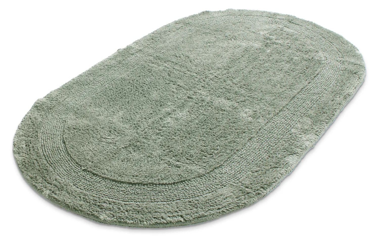 Tapis de salle de bain ovale - Nila (vert clair)