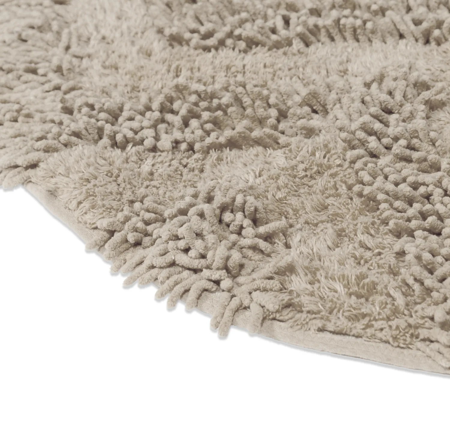 Tapis de salle de bain rond - Tressa (beige)