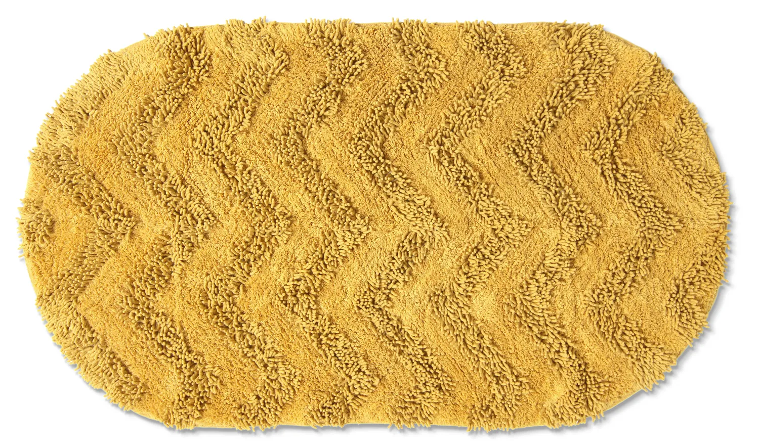 Tapis de salle de bain ovale - Tressa (jaune)