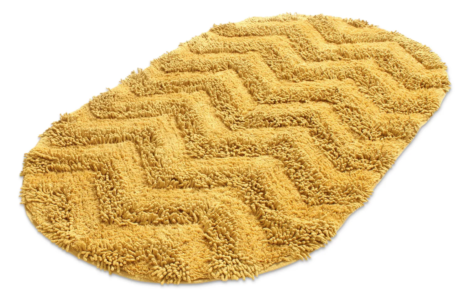 Tapis de salle de bain ovale - Tressa (jaune)