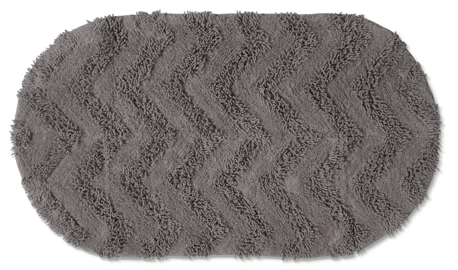 Tapis de salle de bain ovale - Tressa (gris foncé)