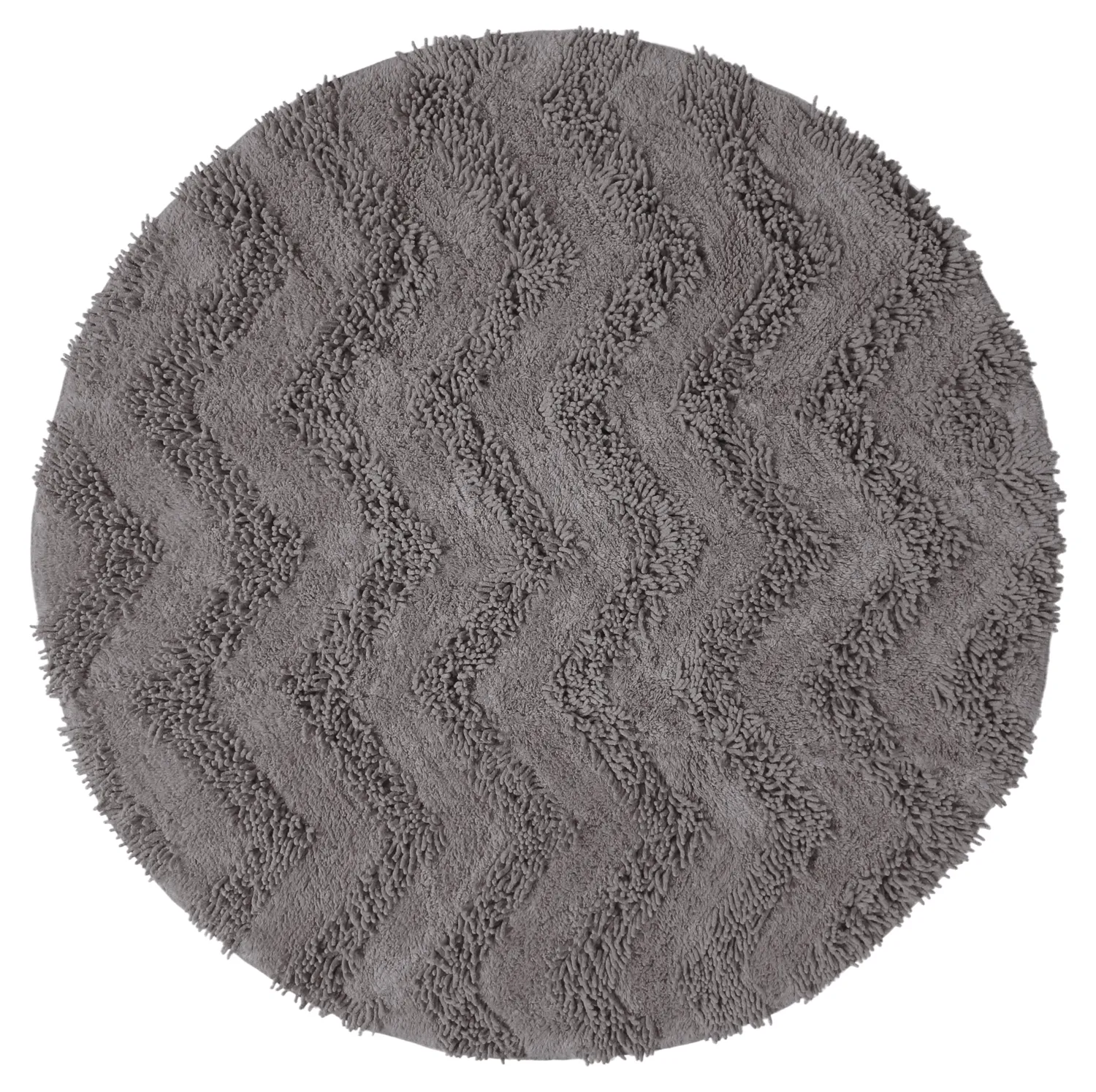 Tapis de salle de bain rond - Tressa (gris foncé)