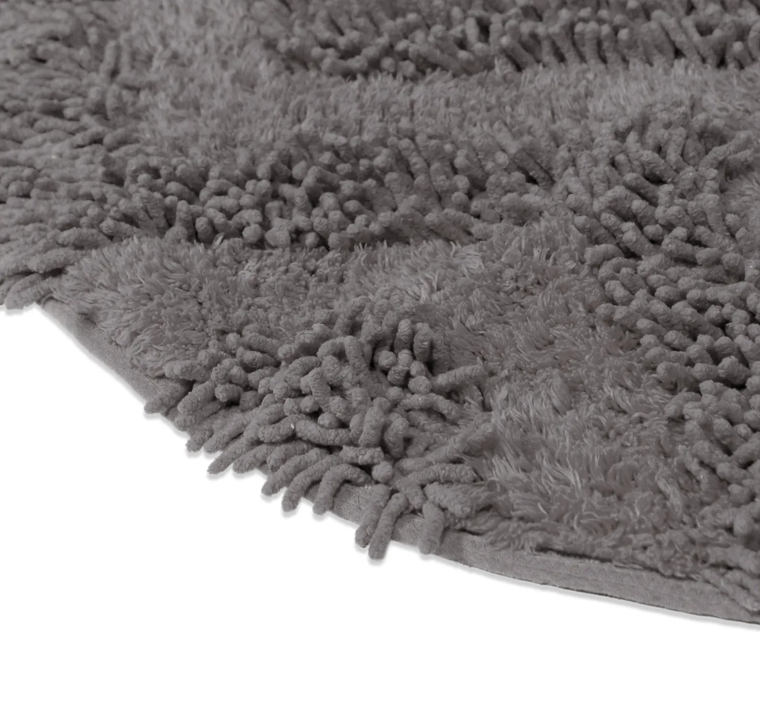 Tapis de salle de bain rond - Tressa (gris foncé)