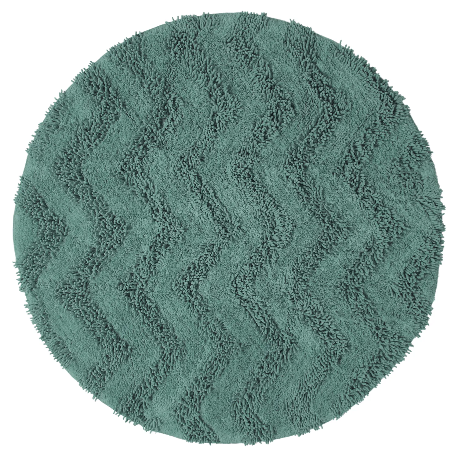 Tapis de salle de bain rond - Tressa (vert foncé)