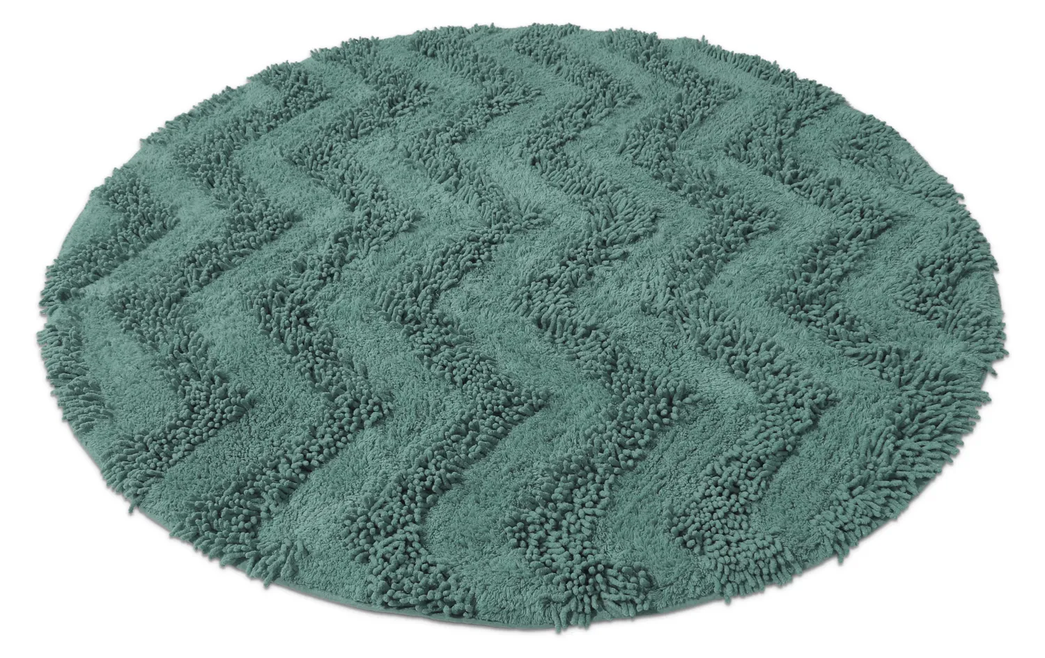 Tapis de salle de bain rond - Tressa (vert foncé)