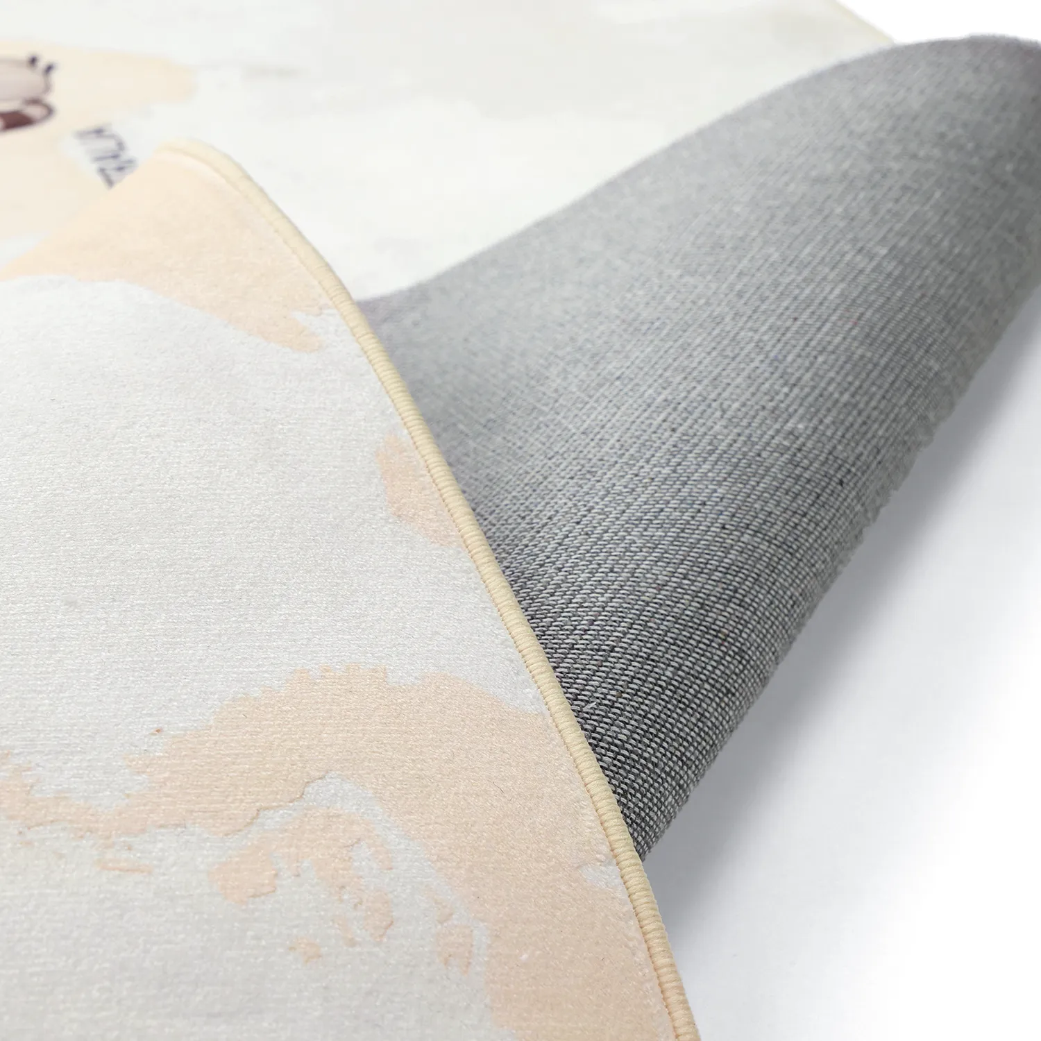 Tapis enfant - Carte des animaux (beige)