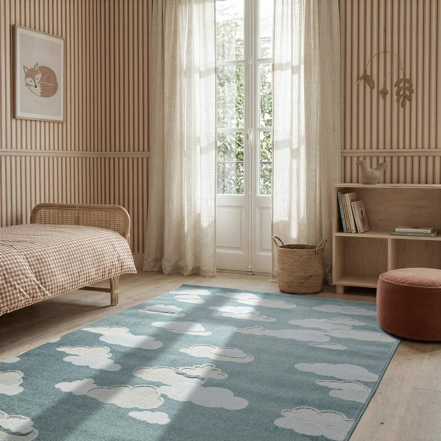 Tapis Enfant - Cloudy Sky (bleu)