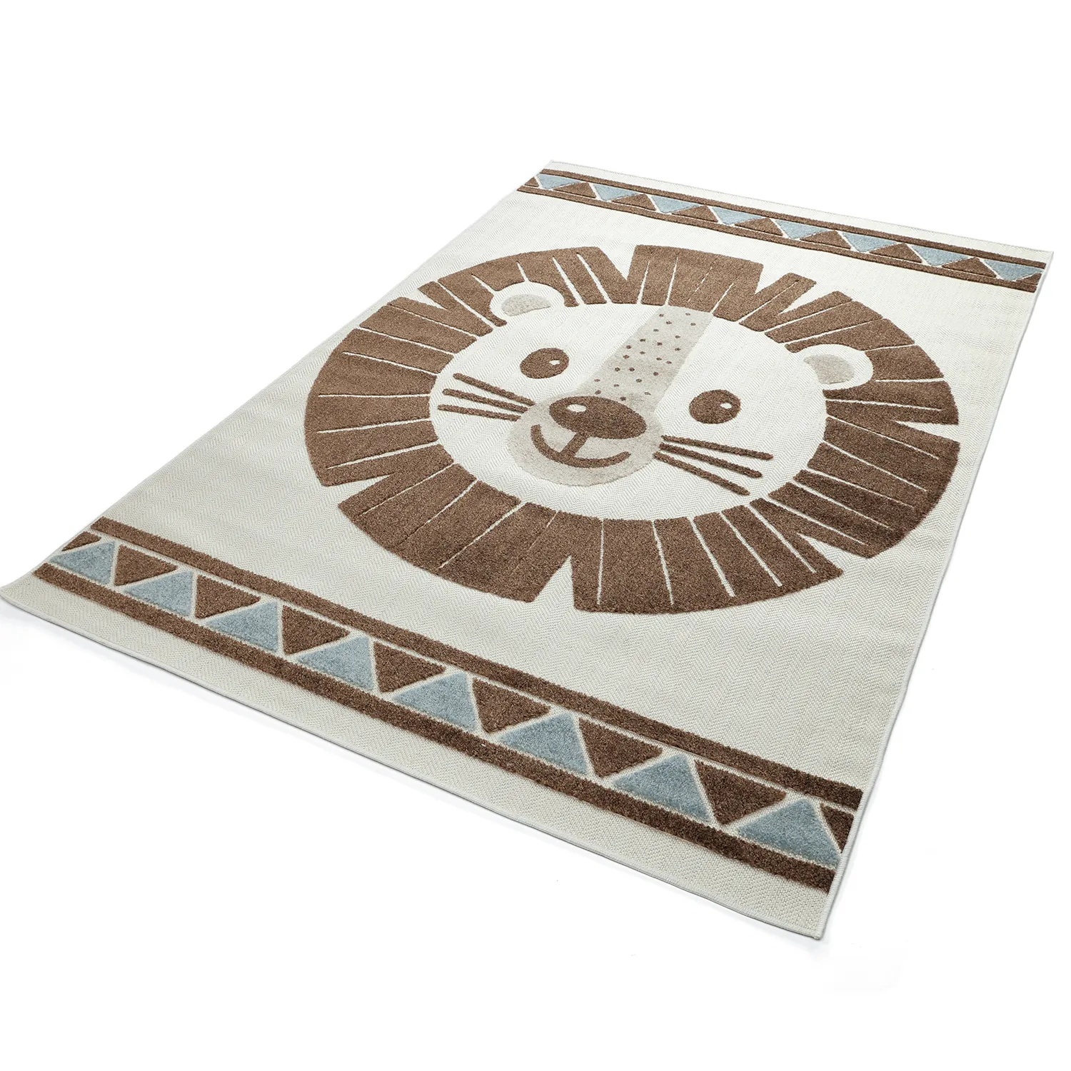 Tapis Enfant - Kind Lion (crème/bleu)