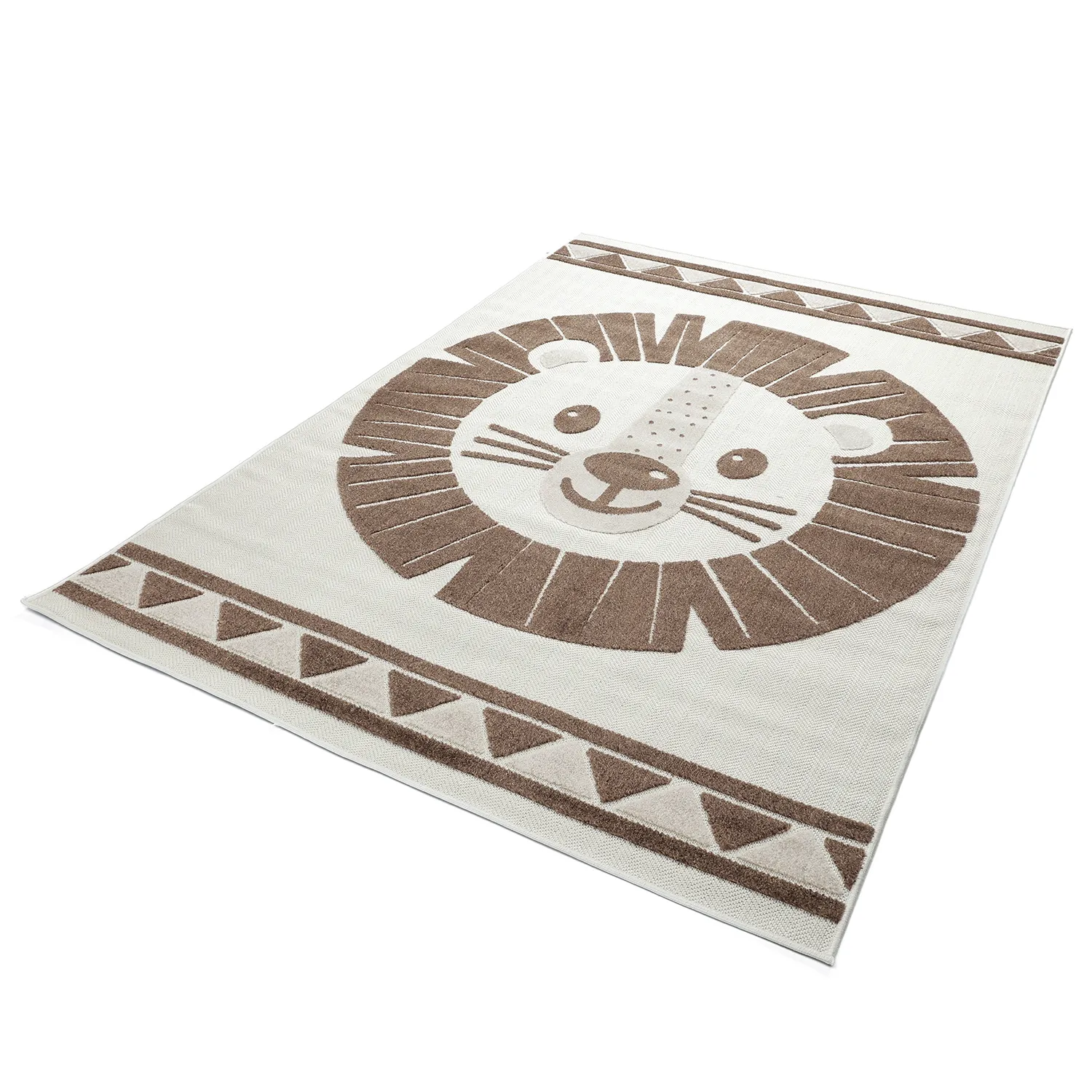Tapis Enfant - Kind Lion (crème/marron)