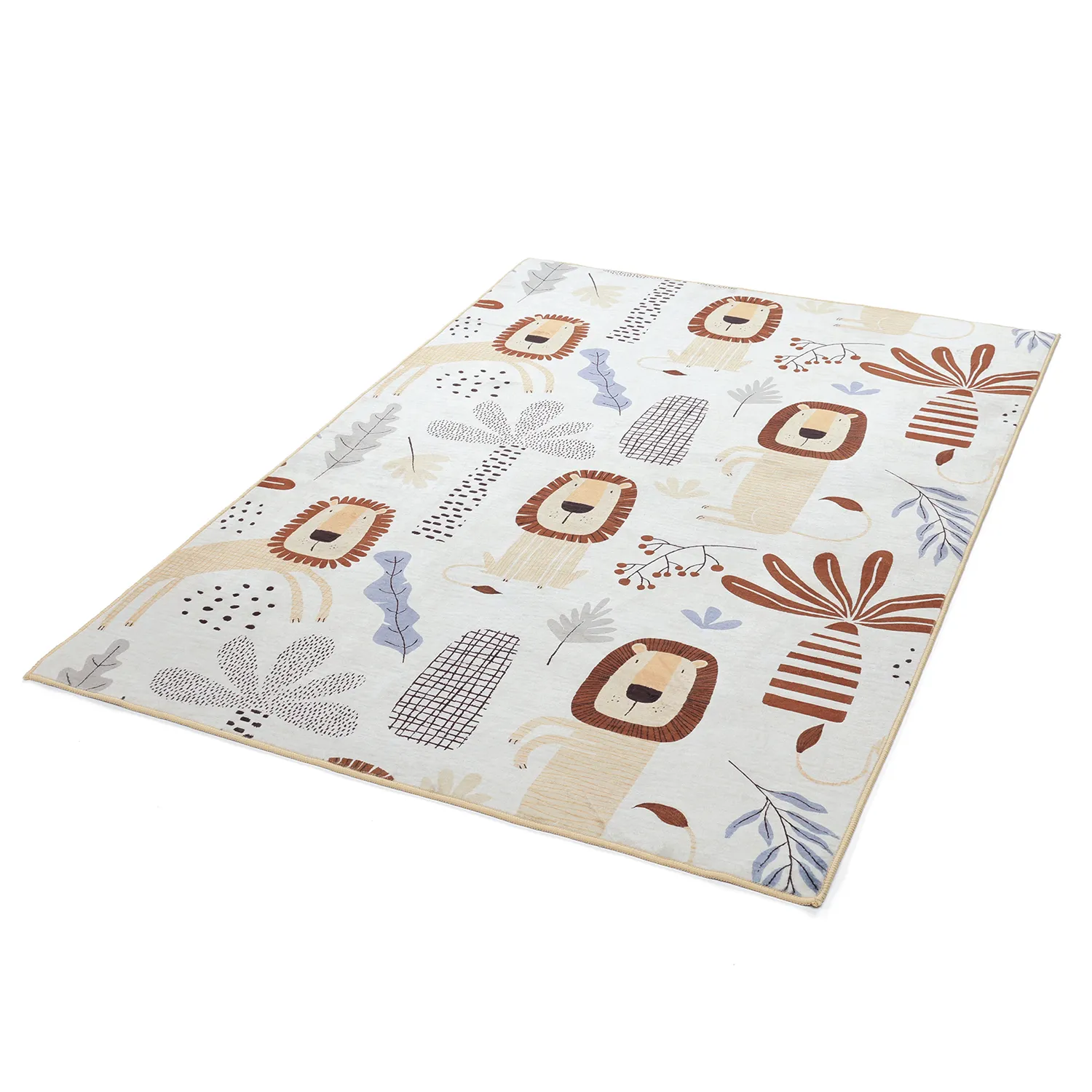 Tapis pour enfants - Lion Friends (beige)