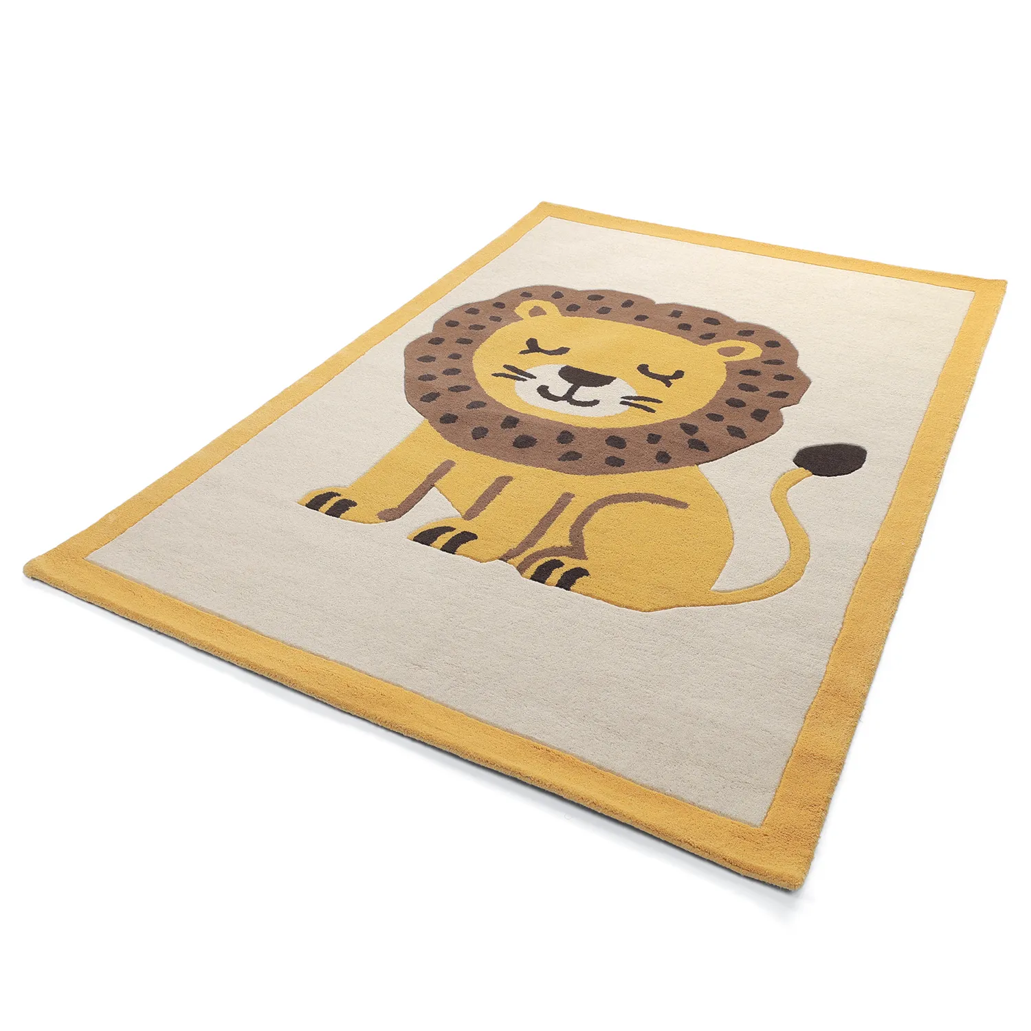 Tapis Enfant - Lion Hand Tufted Wool Premium (beige/multicolore)