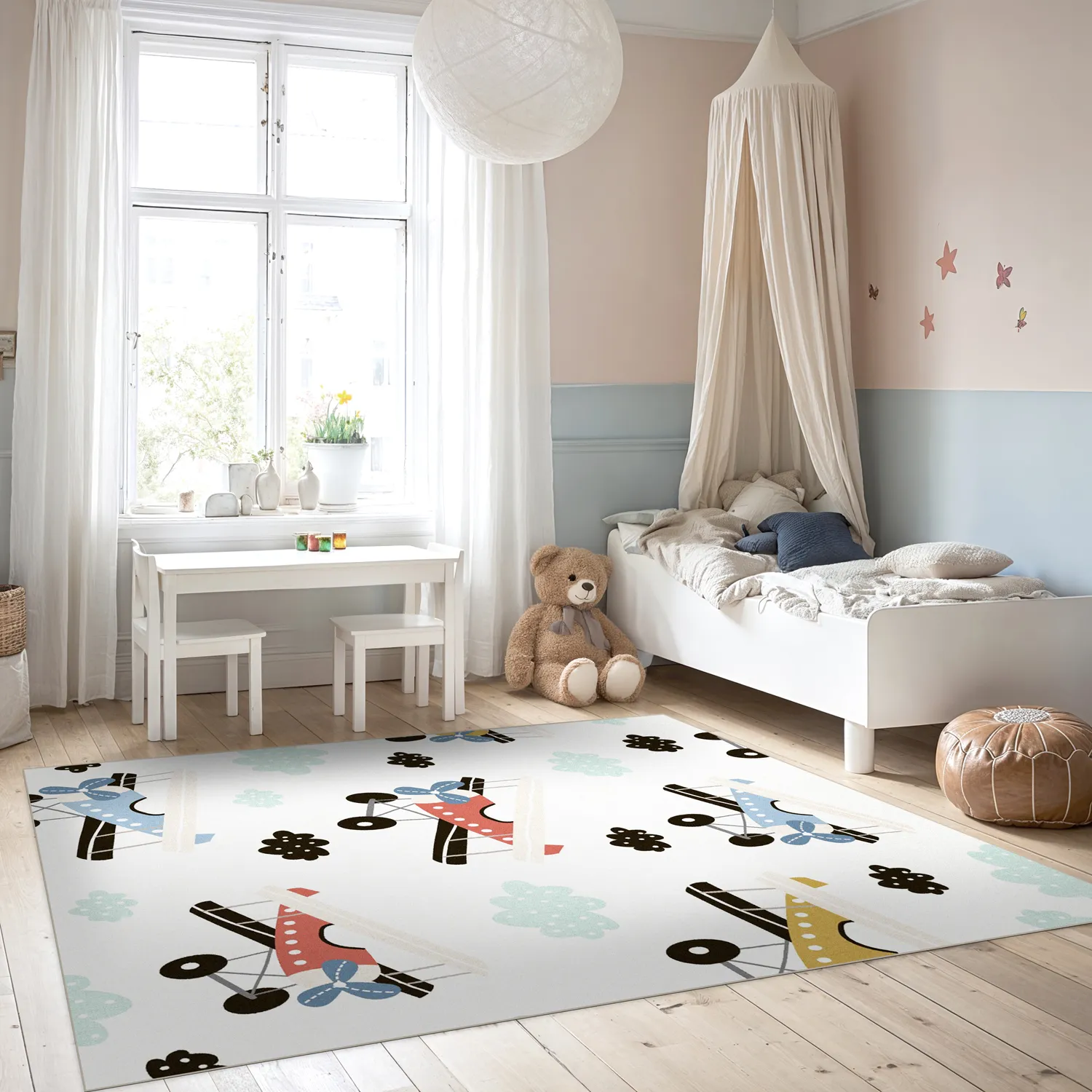 Tapis enfant - Voyage en avion (multi)