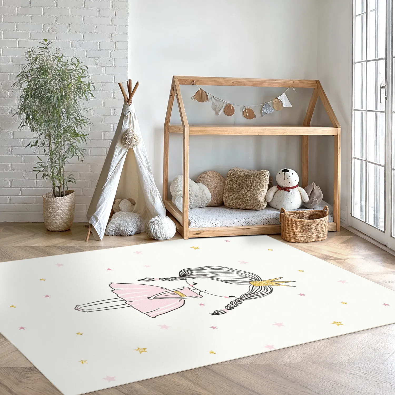 Tapis enfant - Princess (rose)