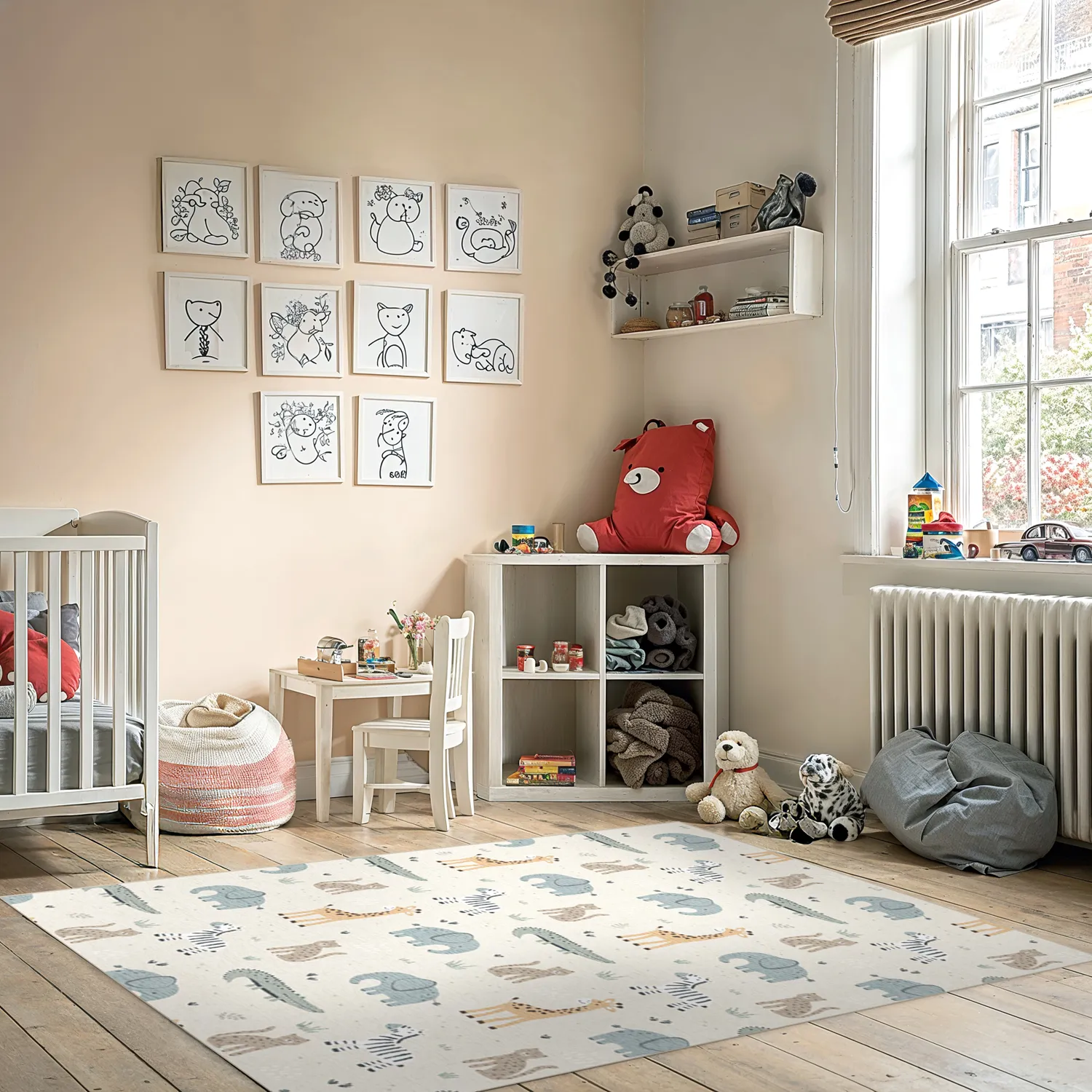 Tapis pour enfants - Safari Friends (multicolore)