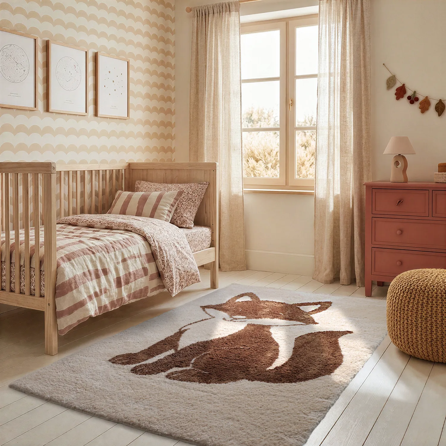 Tapis Enfant - Soft Fox (crème/marron)