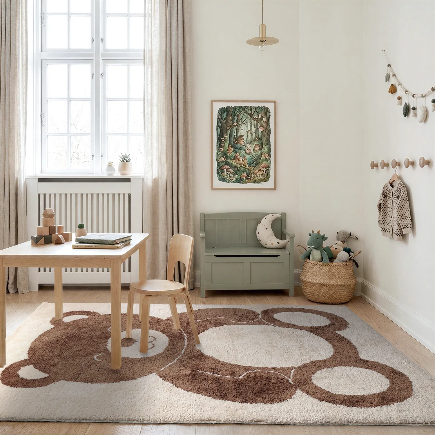 Tapis Enfant - Soft Teddybear (crème/marron)