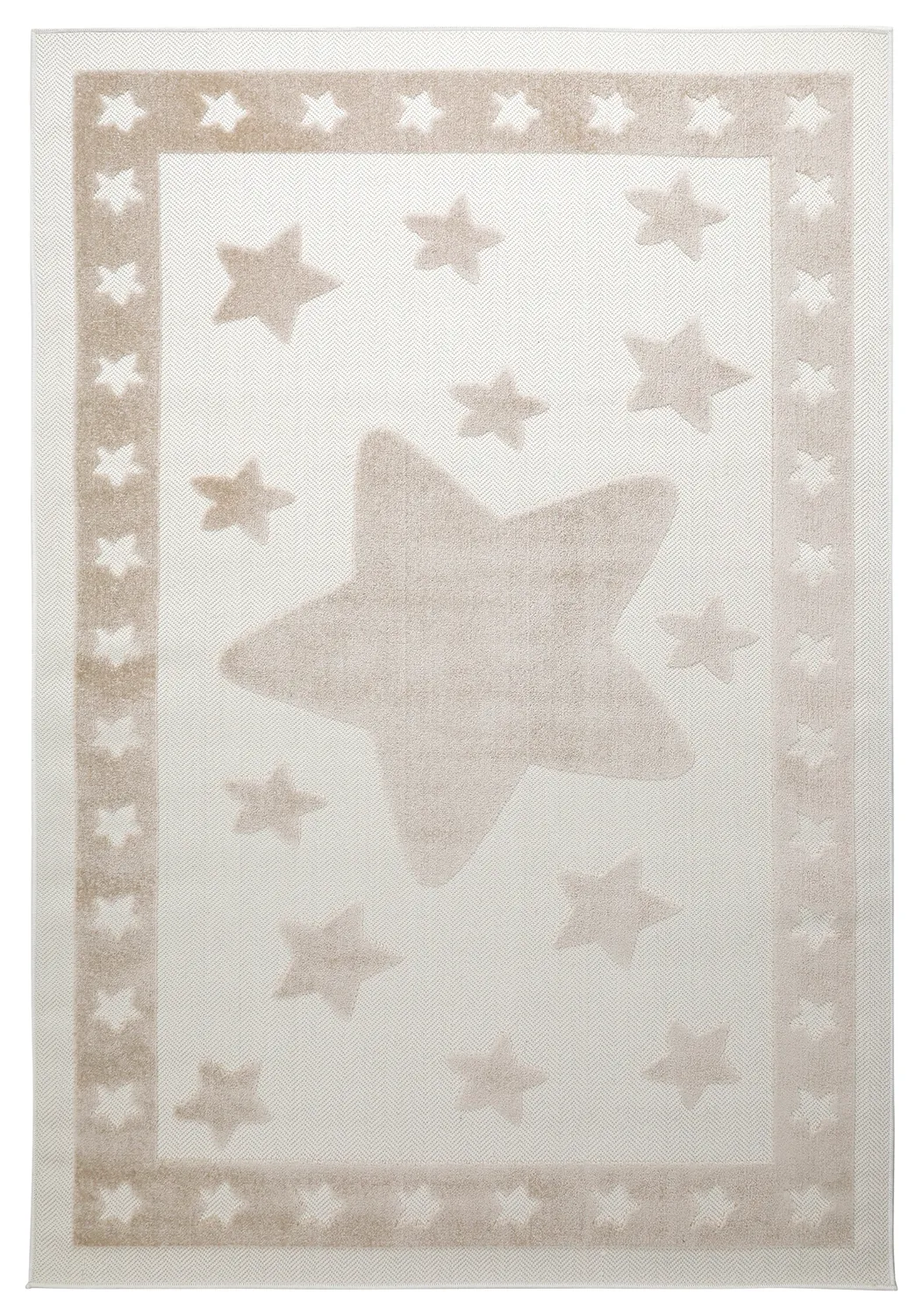 Tapis Enfant - Star Frame (crème/marron)
