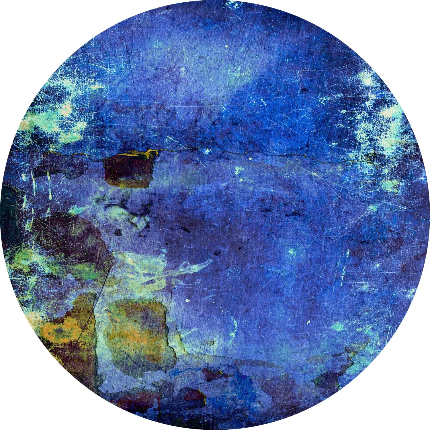Tapis rond - Gallo (bleu)