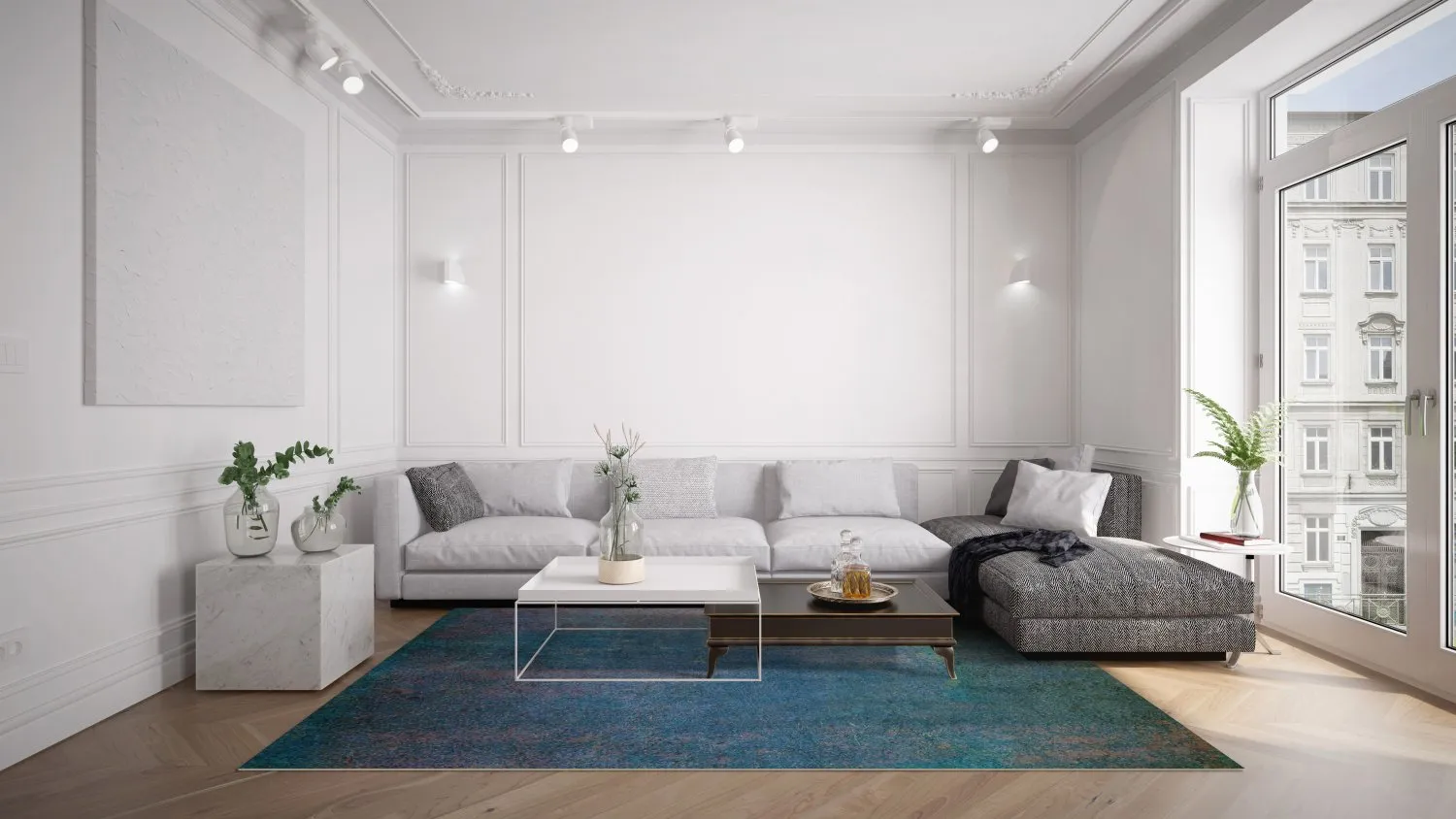 Tapis Wilton - Alicante (bleu)